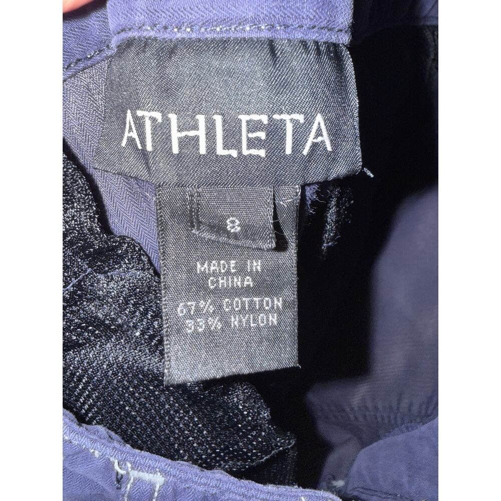 Athleta Women’s Wide Leg Cropped Pants Purple Size 8 - Picture 2 of 8